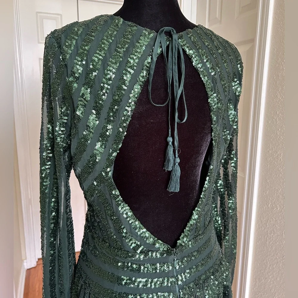 Anthropologie Sequined Open-Back Mini Dress - Picture 8 of 12